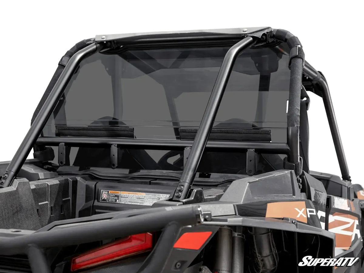 POLARIS RZR XP 1000 REAR WINDSHIELD-Windshield-Super ATV-2014-2023-Standard Polycarbonate - Dark Tint-Black Market UTV