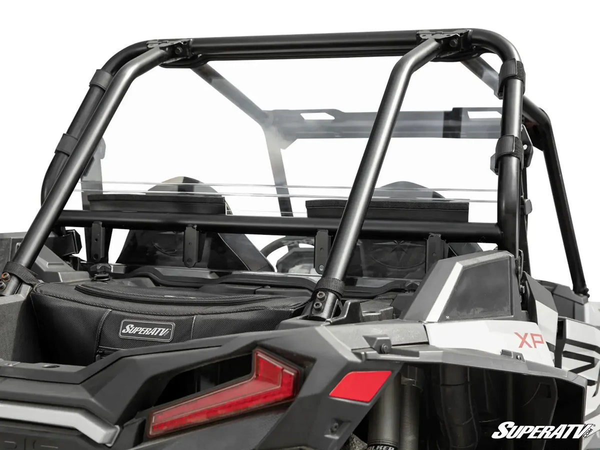 POLARIS RZR XP 1000 REAR WINDSHIELD-Windshield-Super ATV-2014-2023-Standard Polycarbonate - Clear-Black Market UTV