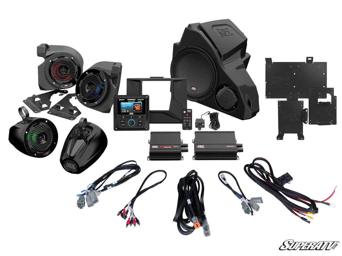 MTX POLARIS RZR THUNDER SOUND SYSTEM-Audio-Super ATV-RZR PRO XP-No-Five-Speaker System-Black Market UTV