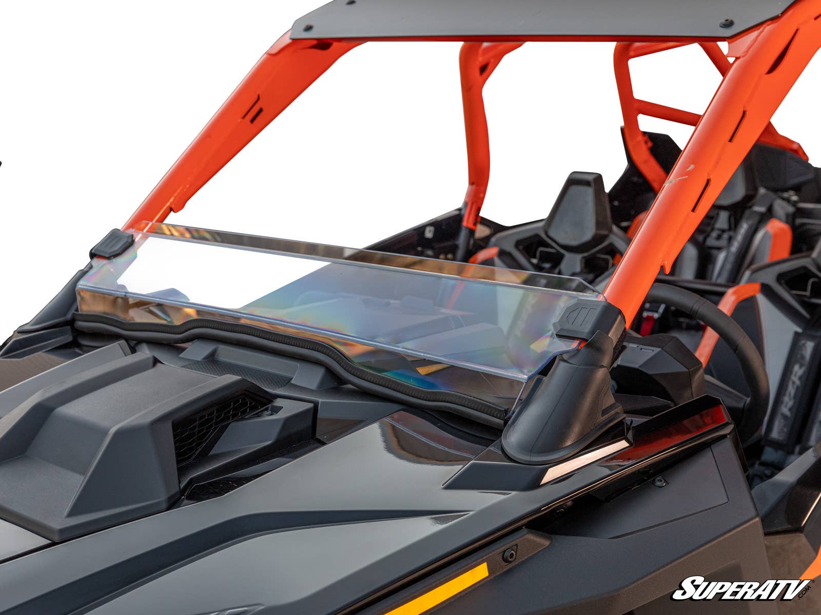 POLARIS RZR PRO R HALF WINDSHIELD-Windshield-Super ATV-Standard Polycarbonate - Clear-Black Market UTV