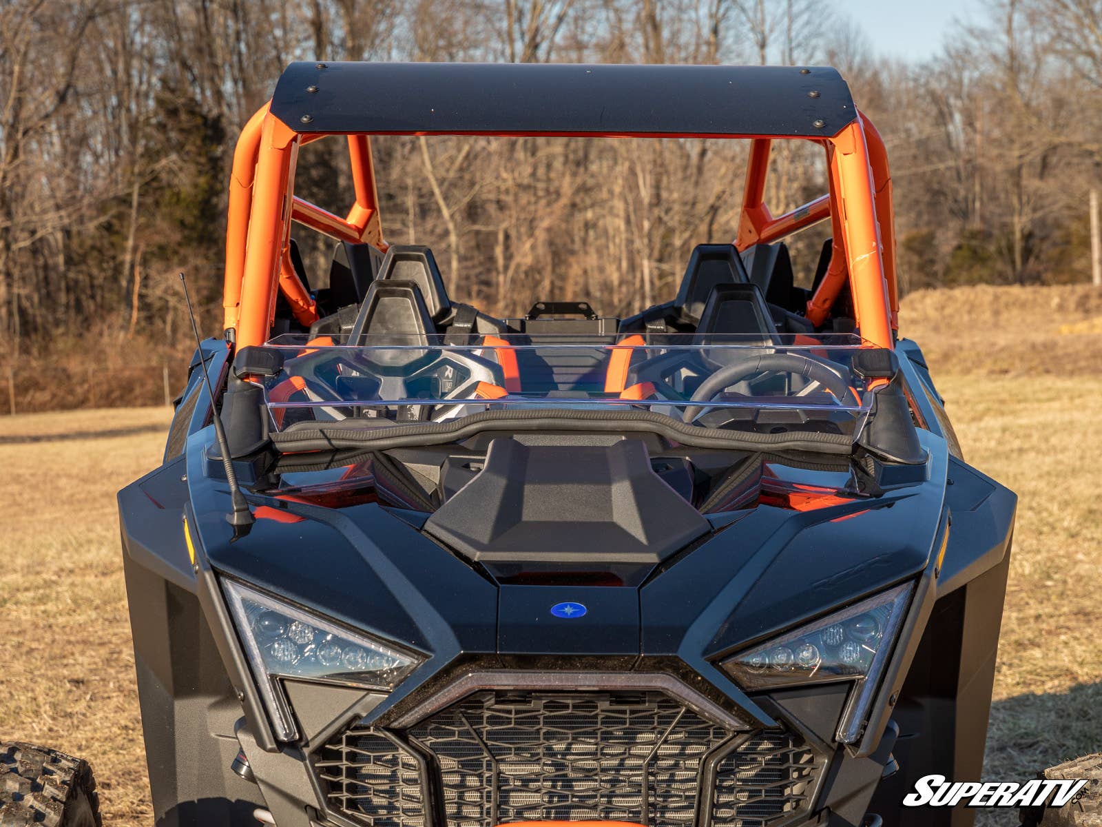 POLARIS RZR PRO R HALF WINDSHIELD-Windshield-Super ATV-Standard Polycarbonate - Clear-Black Market UTV