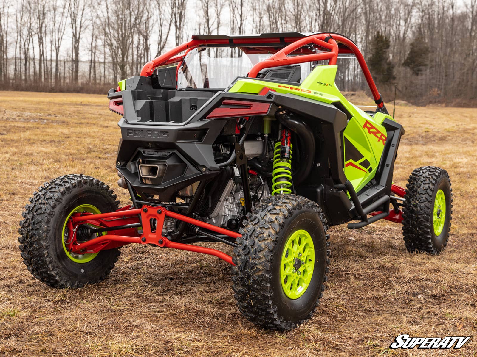 POLARIS RZR PRO R REAR WINDSHIELD-Windshield-Super ATV-2 Seat-Standard Polycarbonate - Clear-Black Market UTV