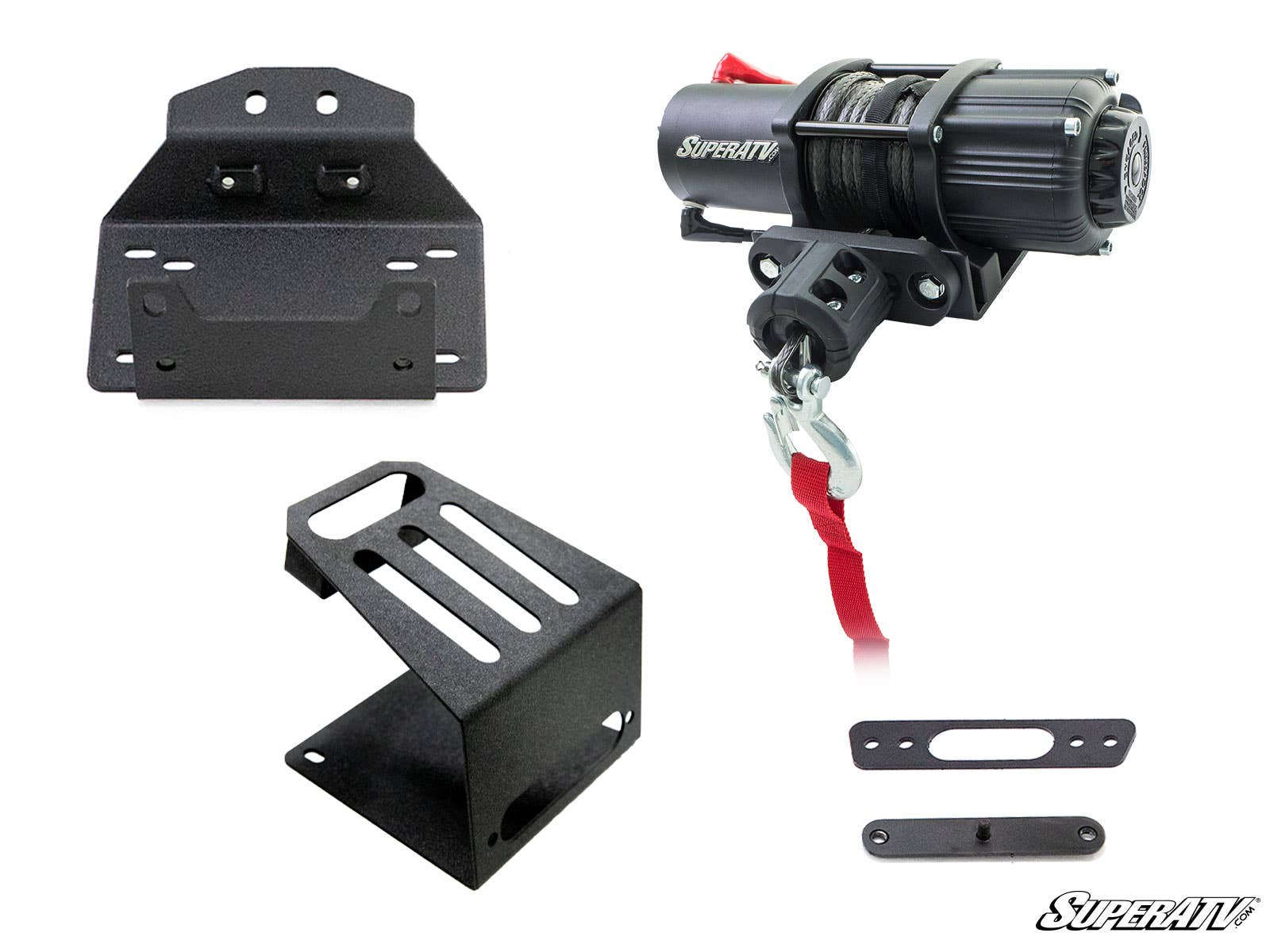 POLARIS RZR XP TURBO S WINCH MOUNT-Winch-Super ATV-No Bumper-3500 lb.-Black Market UTV