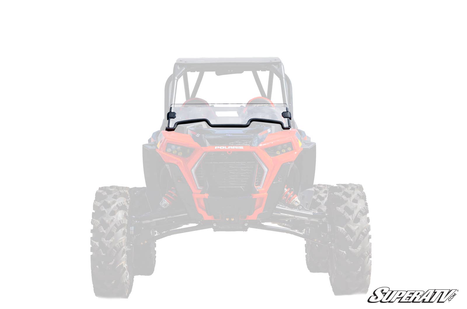 POLARIS RZR TURBO S HALF WINDSHIELD-Windshield-Super ATV-Standard Polycarbonate - Clear-Black Market UTV