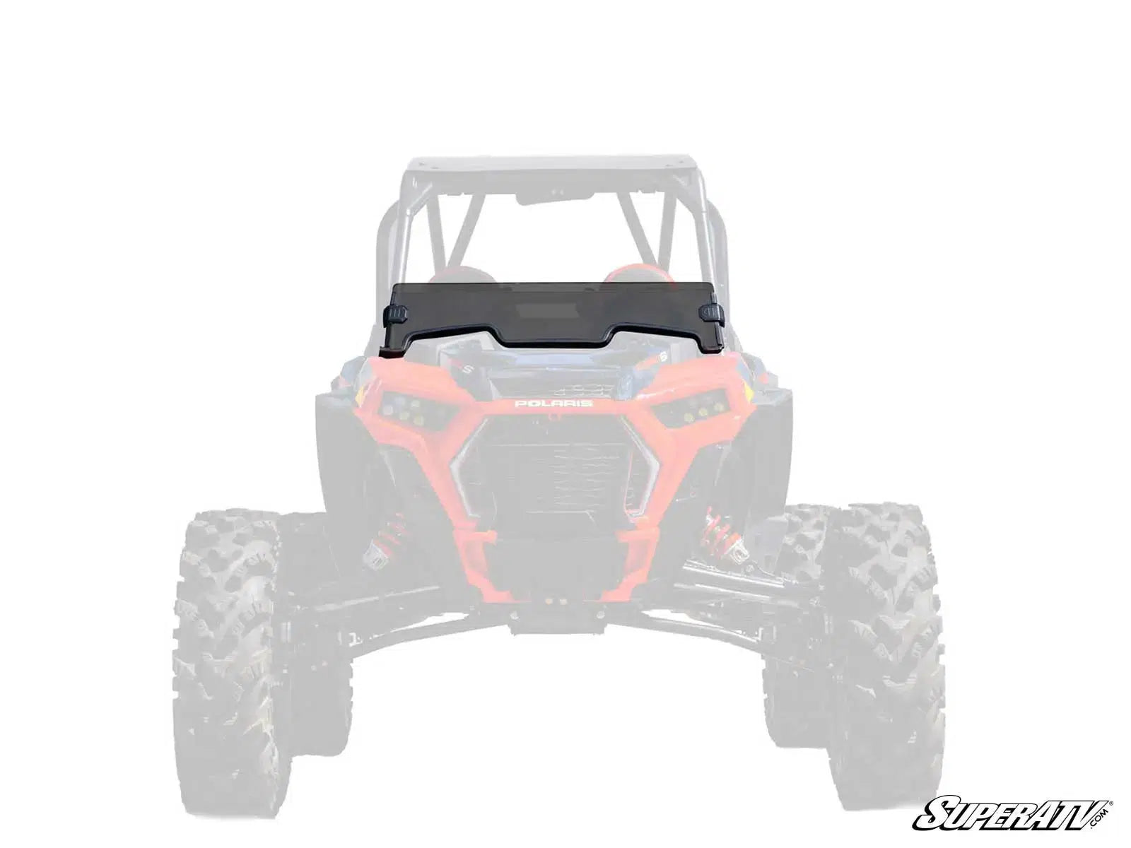 POLARIS RZR TURBO S HALF WINDSHIELD-Windshield-Super ATV-Standard Polycarbonate - Clear-Black Market UTV