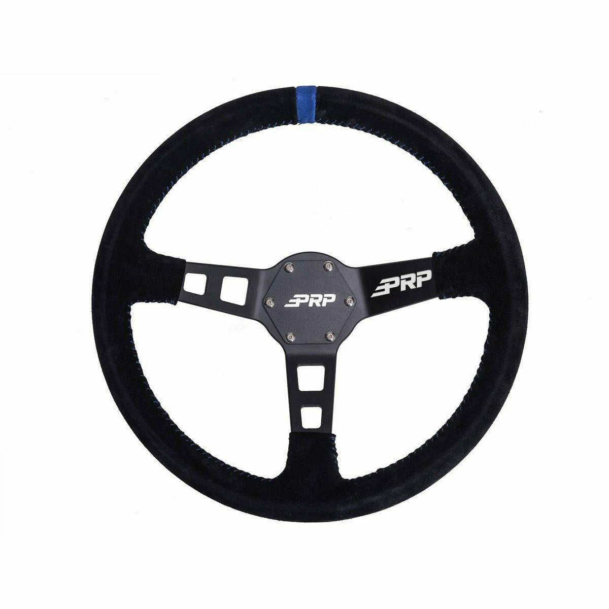 PRP - DEEP DISH STEERING WHEEL (SUEDE)-Steering Wheel-PRP Seats-Blue-Black Market UTV