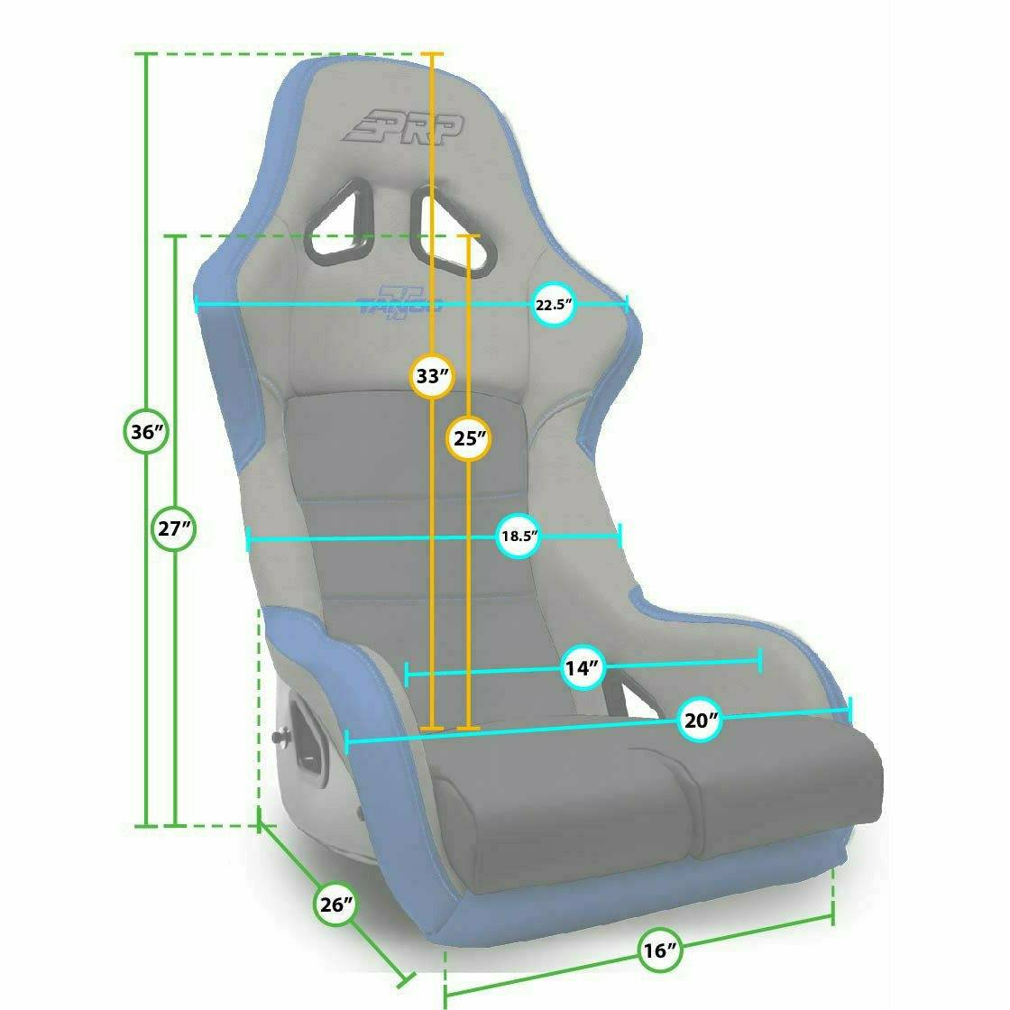 PRP - TANGO COMPOSITE SEAT-Seats-PRP Seatss-Black-Black Market UTV