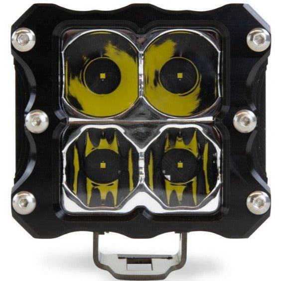 Quattro LED Pod Light - 2 Pack-Lighting Pods-Heretic Studio-Clear-Combo-No Wiring Harness-Black Market UTV