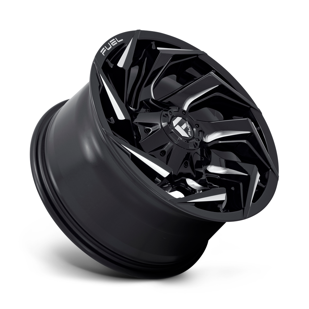 FUEL WHEELS REACTION (GLOSS BLACK MILLED)-Wheels-Fuel Wheels-15&quot; diameter - 15X8 -18mm offset - 5X114.3/5X120.65 bolt pattern-Black Market UTV