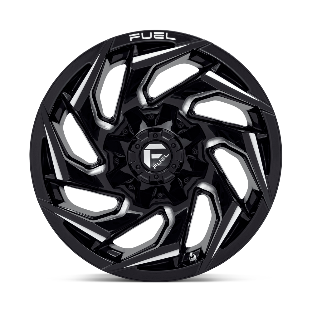 FUEL WHEELS REACTION (GLOSS BLACK MILLED)-Wheels-Fuel Wheels-15&quot; diameter - 15X8 -18mm offset - 5X114.3/5X120.65 bolt pattern-Black Market UTV