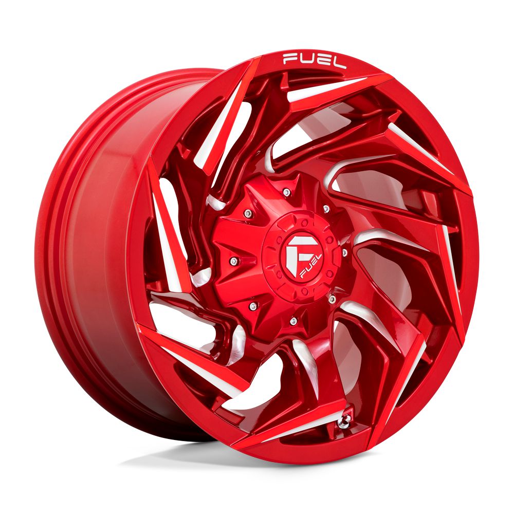 FUEL WHEELS REACTION (CANDY RED MILLED)-Wheels-Fuel Wheels-15&quot; diameter - 15X8 -18mm offset - 5X114.3/5X120.65 bolt pattern-Black Market UTV