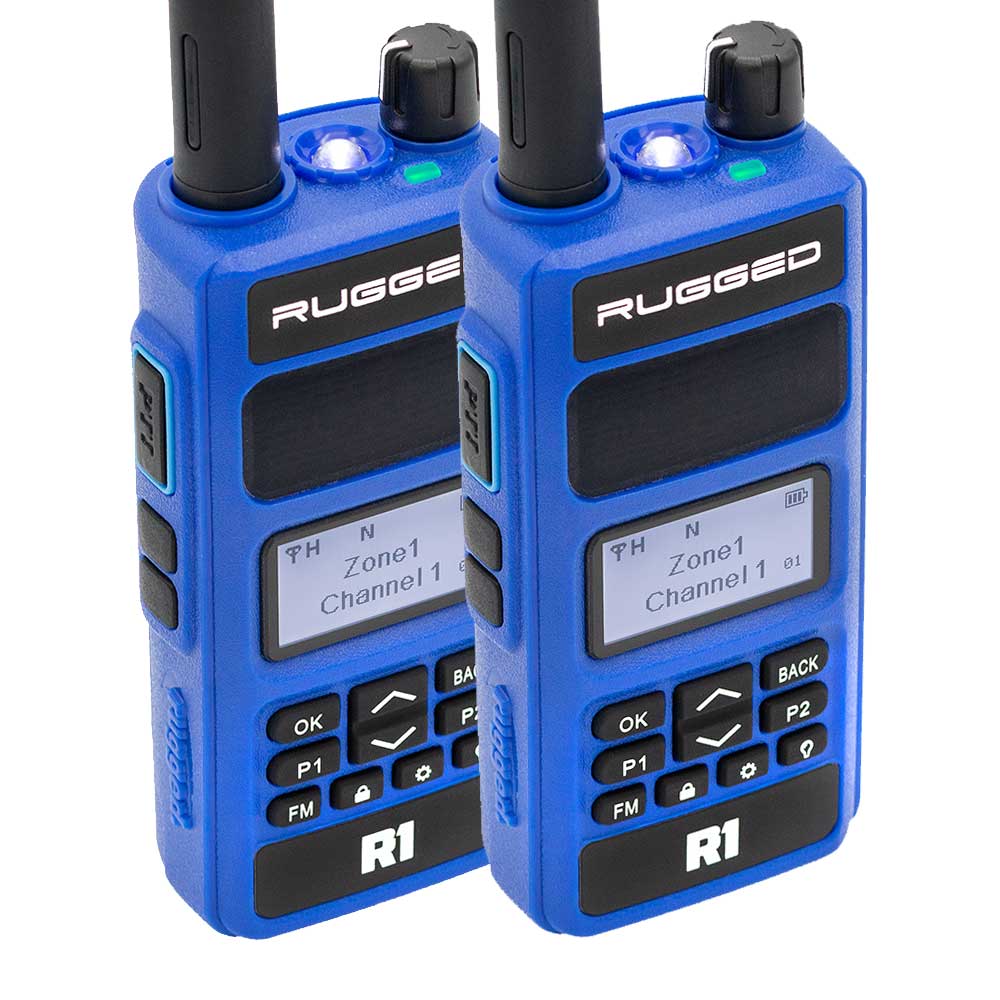 2 PACK - R1 BUSINESS BAND DIGITAL ANALOG HANDHELD RADIO-Radio-Rugged Radio-Black Market UTV