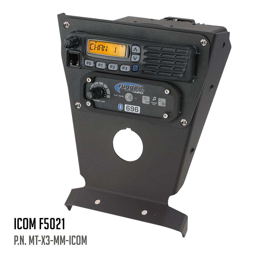 CAN-AM X3 MULTI MOUNT KIT FOR RUGGED UTV INTERCOMS AND RADIOS-Radio Mount-Rugged Radio-Icom F5021-Black Market UTV