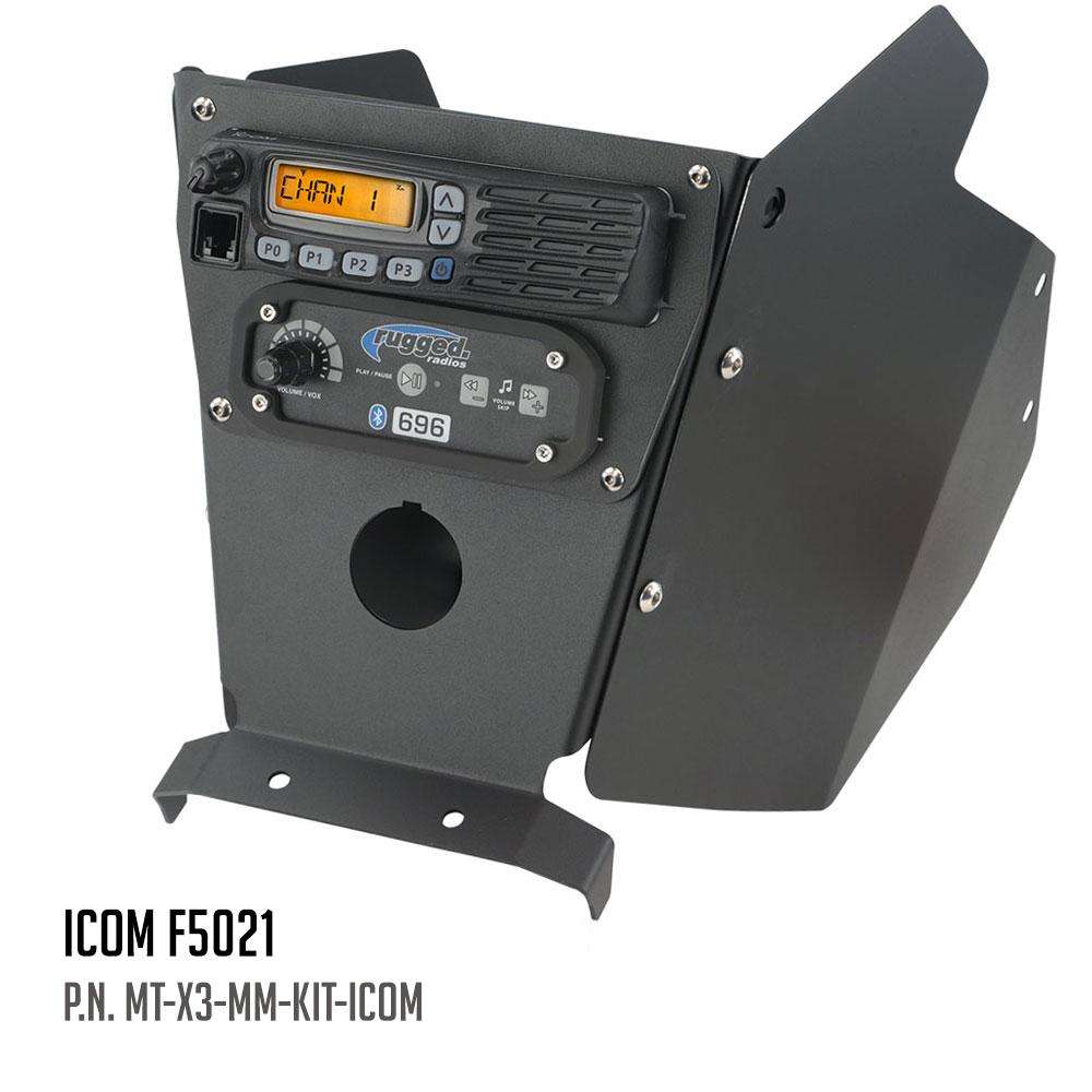 CAN AM X3 MULTI-MOUNT KIT WITH SIDE PANELS-Mounts-Rugged Radio-Icom F5021-Black Market UTV