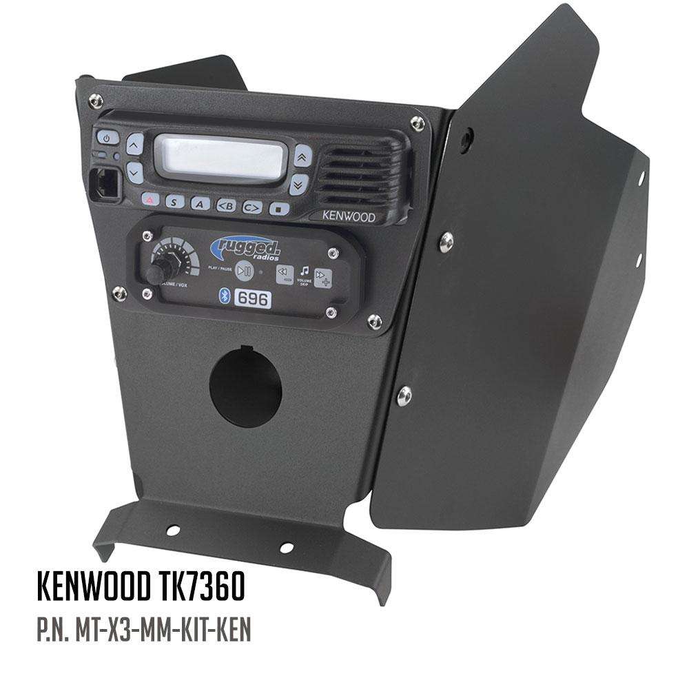 CAN AM X3 MULTI-MOUNT KIT WITH SIDE PANELS-Mounts-Rugged Radio-Kenwood TK7360-Black Market UTV