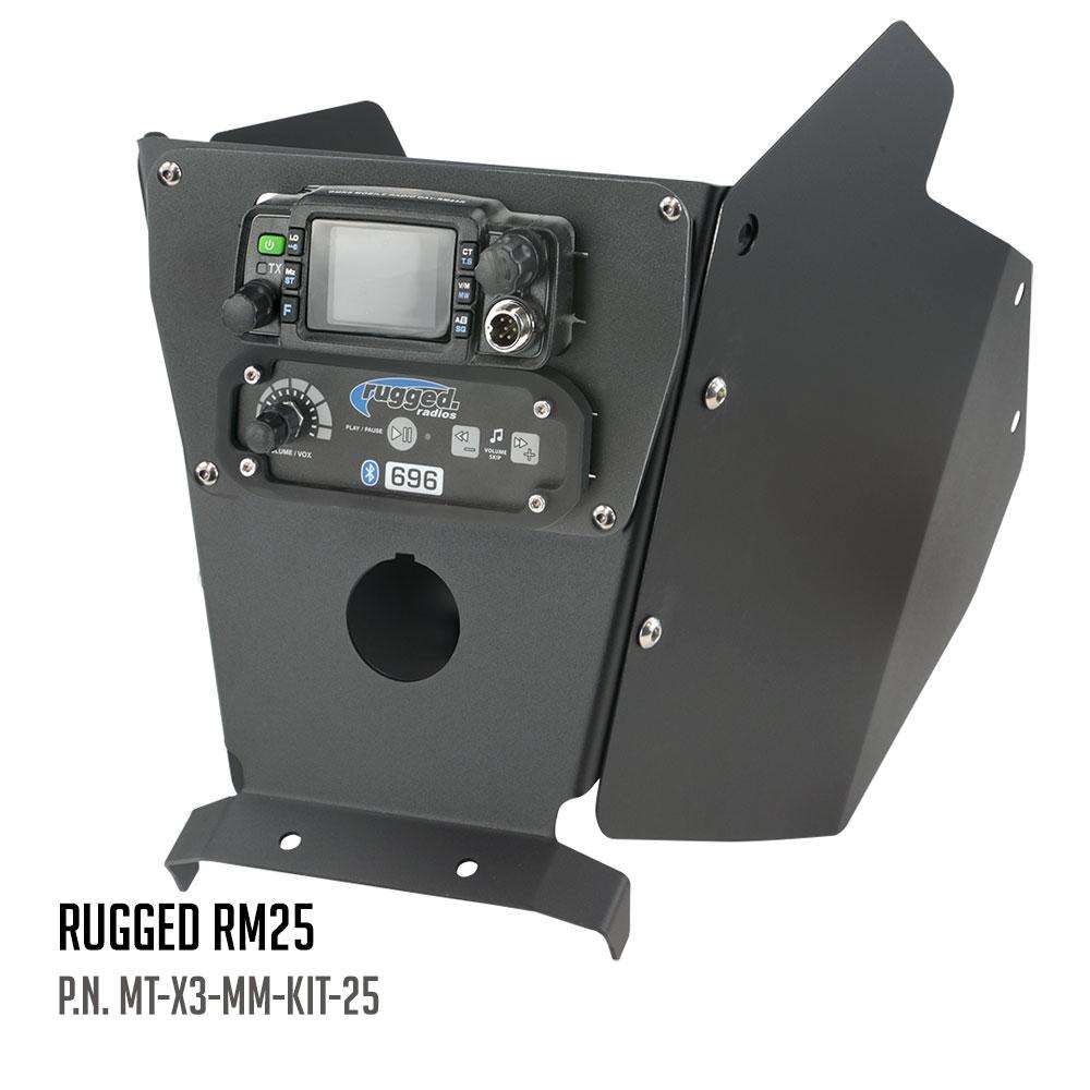 CAN AM X3 MULTI-MOUNT KIT WITH SIDE PANELS-Mounts-Rugged Radio-Rugged Radios GMR25-Black Market UTV