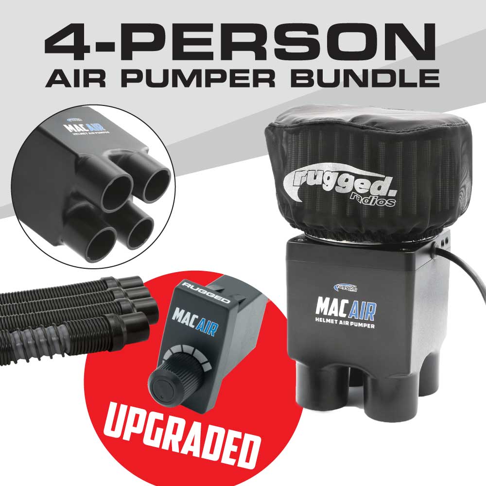 MAC AIR 4-PERSON HELMET AIR PUMPER (BUNDLE)-Air Pumper-Rugged Radio-Black Market UTV