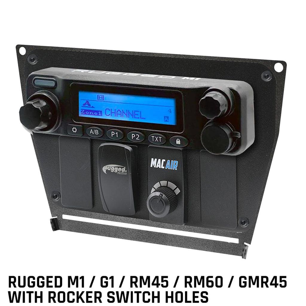 Polaris RZR PRO XP, RZR Turbo R, and RZR PRO R Dash Mount Radio and Intercom-Radio Mount-Rugged Radio-Rugged M1/G1/RM45/RM60/GMR45 with Switch Holes-Black Market UTV