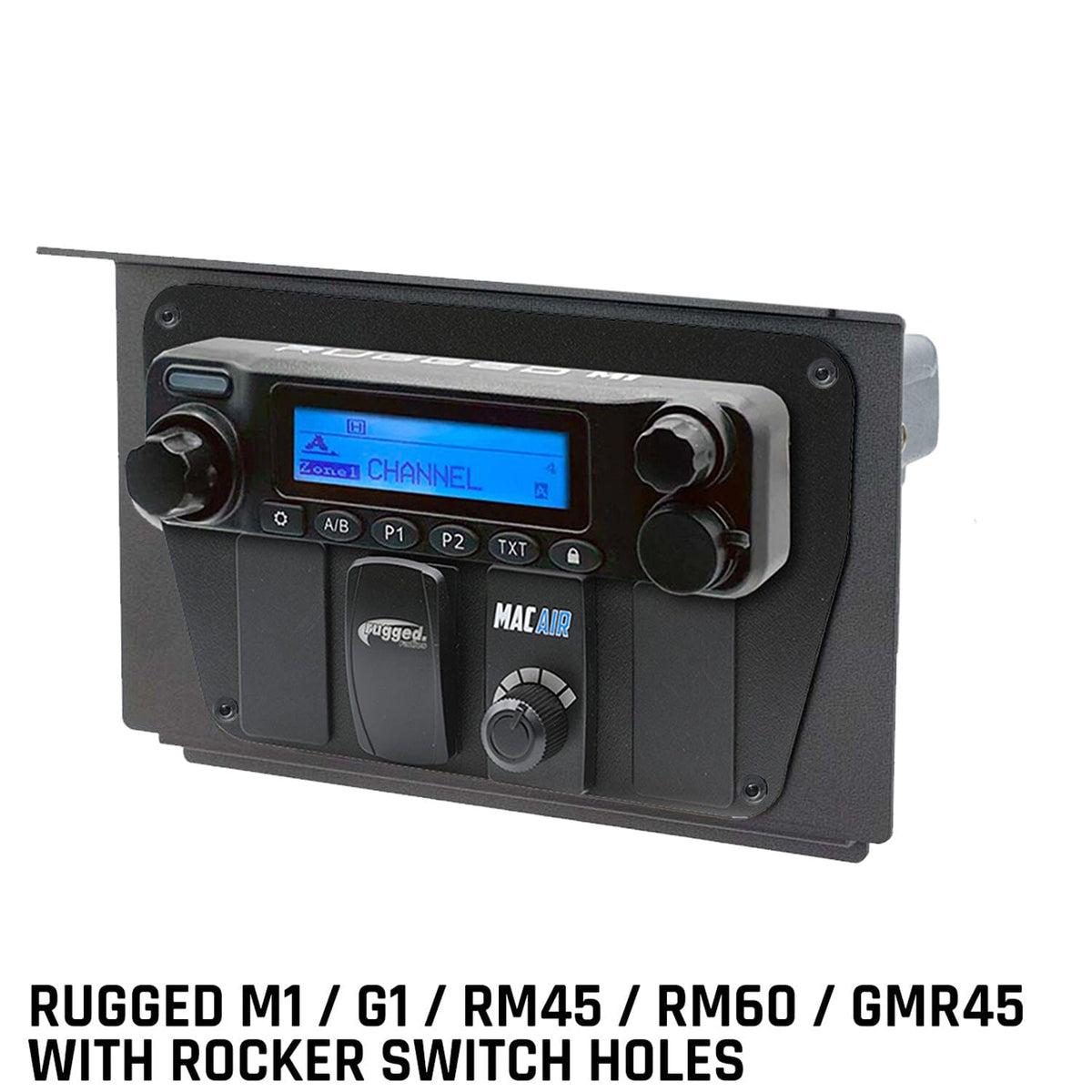 Polaris XP1 Mount Kit for M1 / G1 / RM60 / GMR45 Radio and Rugged Intercom-Radio-Rugged Radio-Rugged M1/G1/RM45/RM60/GMR45 with Switch Holes-Black Market UTV