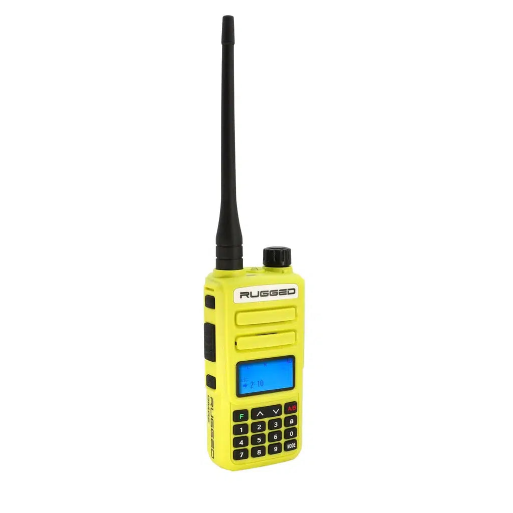 RUGGED RADIOS - GMR2 PLUS GMRS AND FRS TWO WAY HANDHELD RADIO-Radio-Rugged Radio-High Visibility Safety Yellow-Black Market UTV