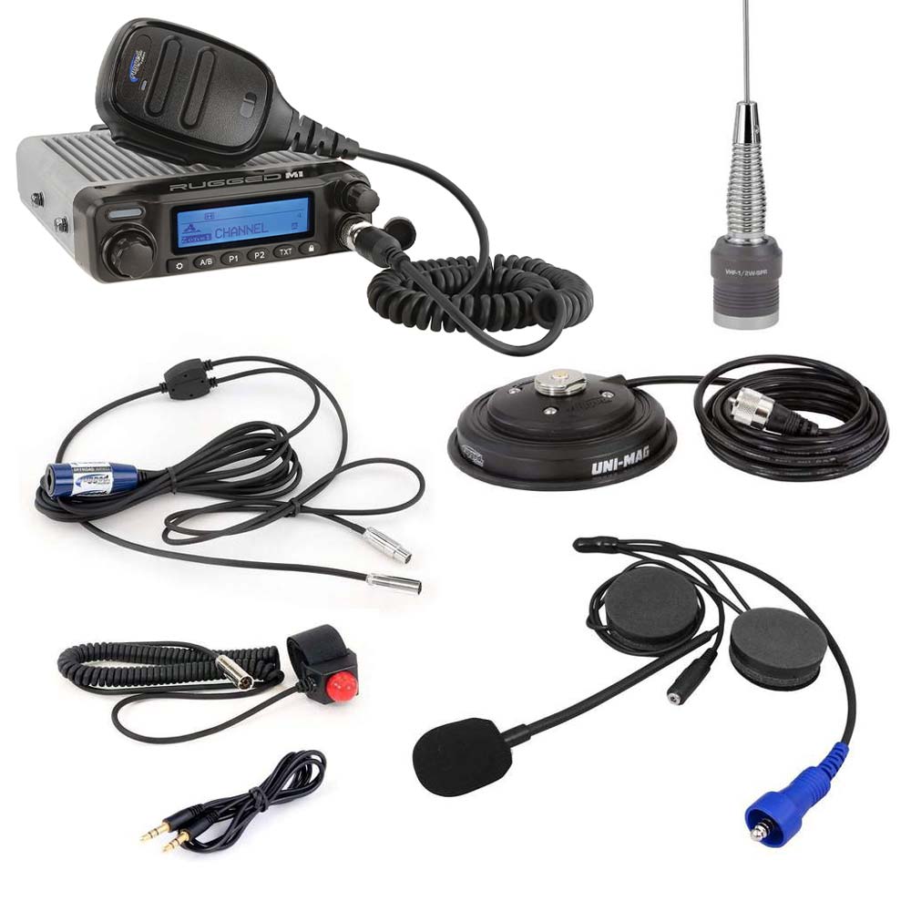 Single Seat Kit with Digital Radio-Radio-Rugged Radio-Helmet Kit-Black Market UTV