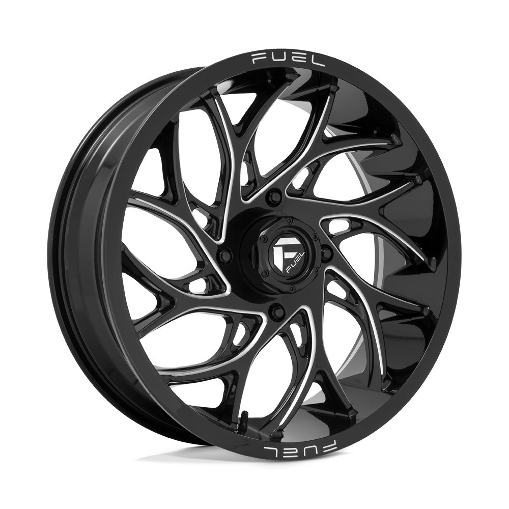 FUEL WHEELS RUNNER UTV-Wheels-Fuel Wheels-GLOSS BLACK MILLED-15&quot; diameter - 15X7 10mm offset - 4X137 bolt pattern-Black Market UTV