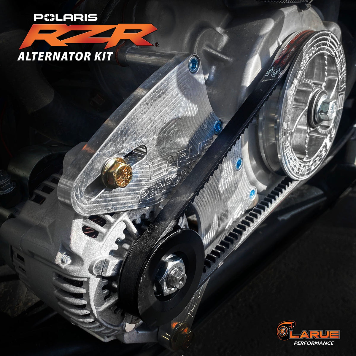 Polaris RZR Alternator Kit Replacement Belt-Alternator-Larue-195/250 amp RZR V-Belt-Black Market UTV