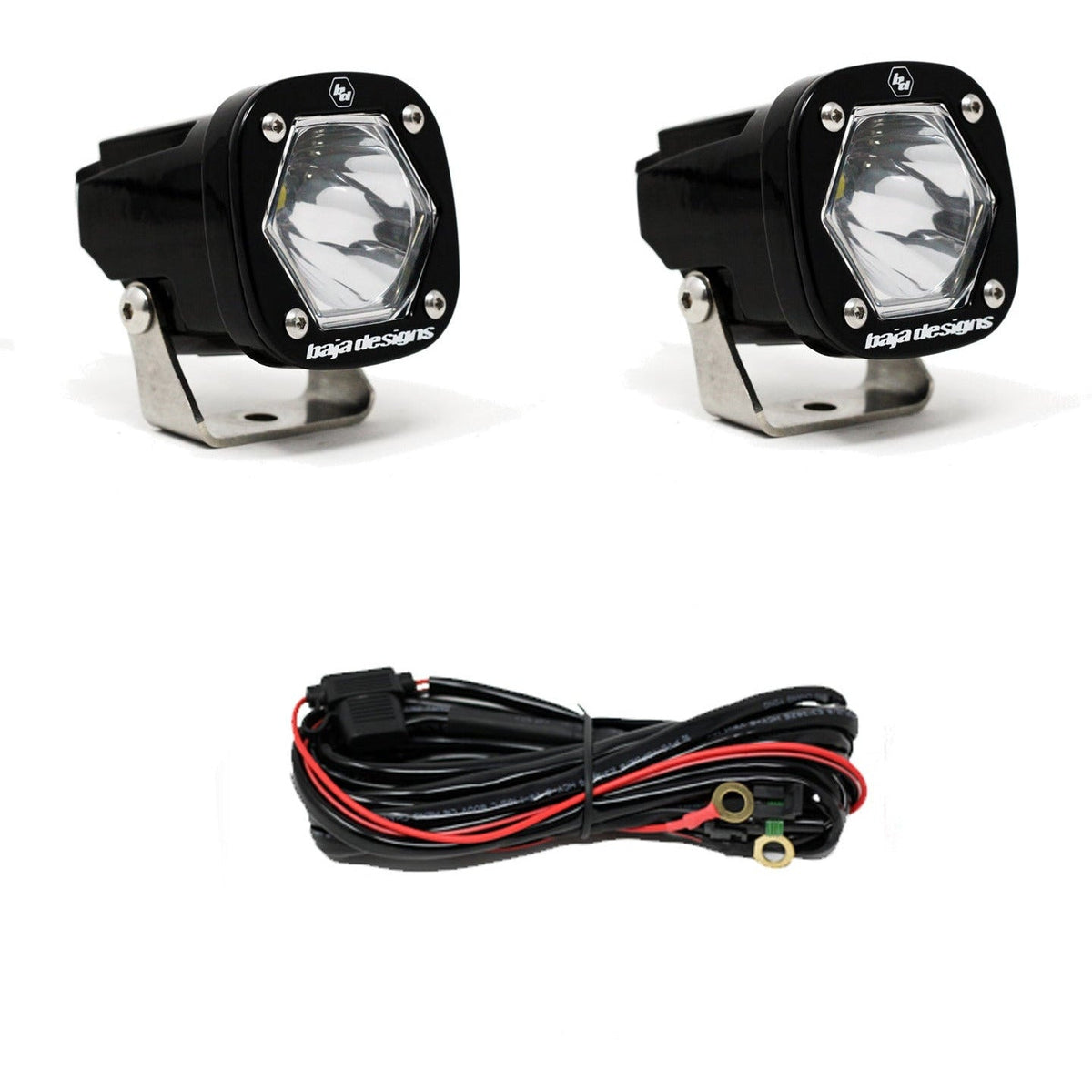 S1 LED LIGHT PODS (PAIR)-Lighting Pods-Baja Designs-Clear-Spot-Black Market UTV