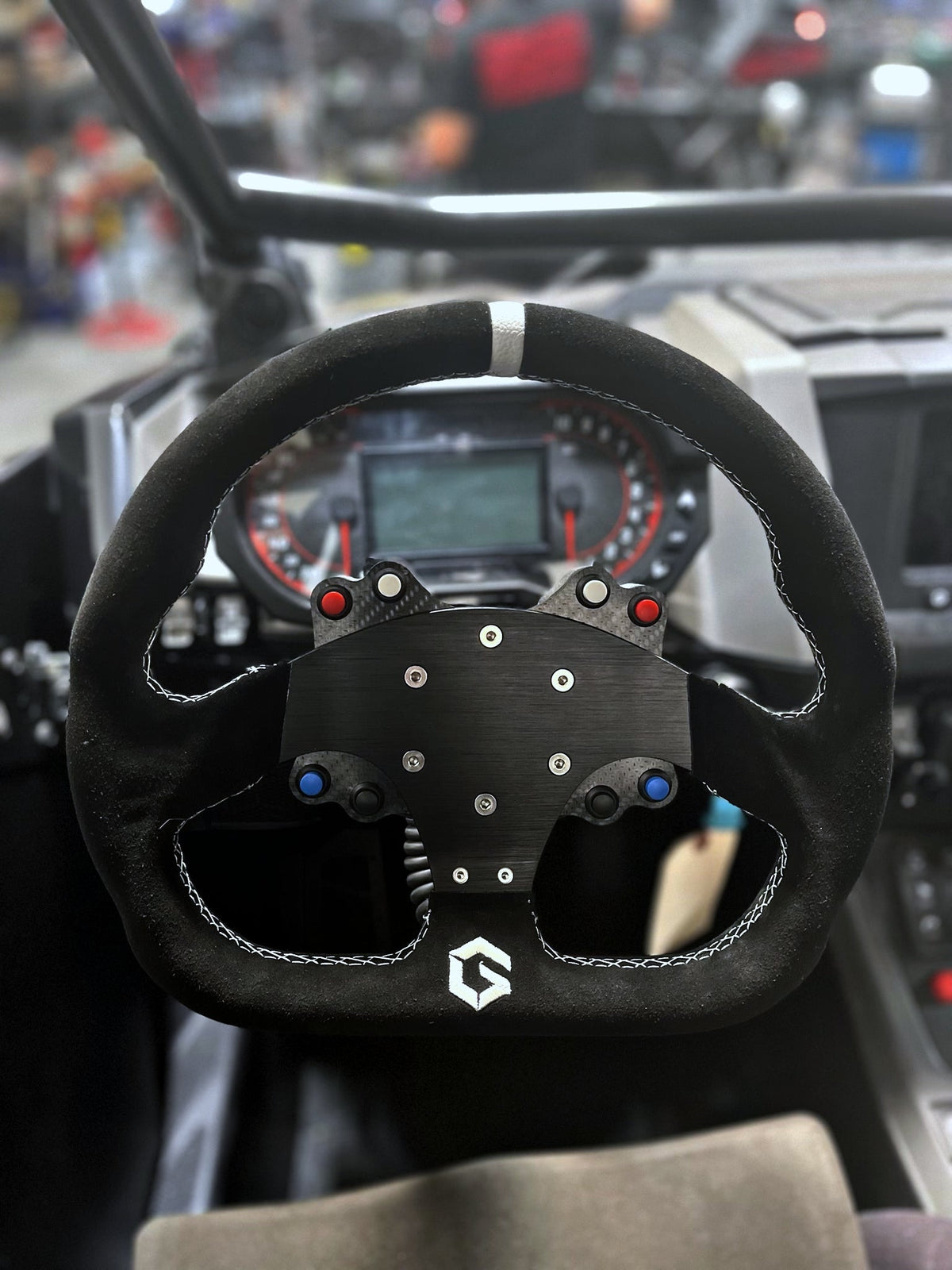 POLARIS PRO R & TURBO R - STEERING WHEEL EMULATOR-Geiser Performance-FULLY WIRED PLUG & PLAY W/ WHEEL-Black Market UTV