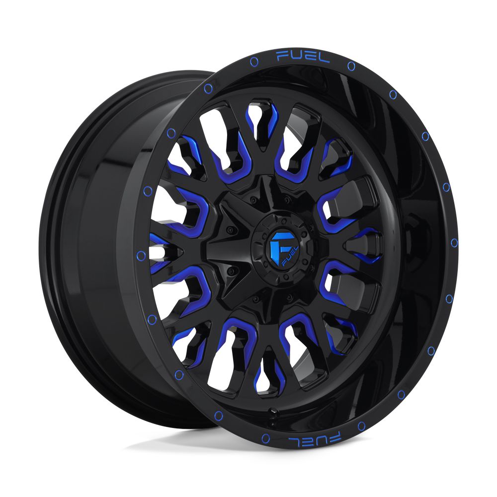 FUEL WHEELS STROKE (GLOSS BLACK BLUE TINTED CLEAR)-Wheels-Fuel Wheels-17&quot; diameter - 17X9 -12mm offset - 5X114.3/5X127 bolt pattern-Black Market UTV