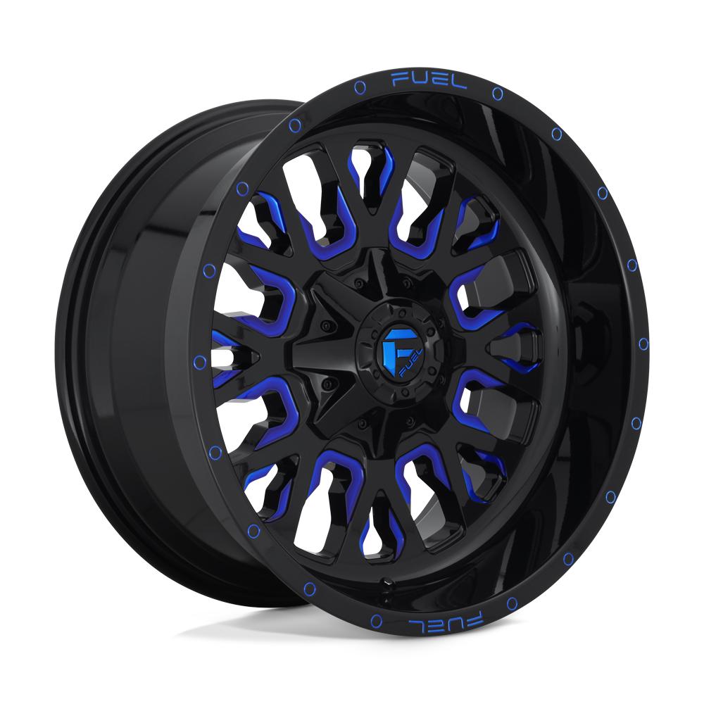 STROKE (GLOSS BLACK BLUE TINTED CLEAR)-Wheels-Fuel Wheels-GLOSS BLACK BLUE TINTED CLEAR-17" diameter - 17X9 -12mm offset - 5X114.3/5X127 bolt pattern-Black Market UTV