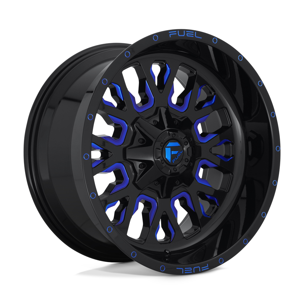 FUEL WHEELS STROKE (GLOSS BLACK BLUE TINTED CLEAR)-Wheels-Fuel Wheels-17" diameter - 17X9 -12mm offset - 5X114.3/5X127 bolt pattern-Black Market UTV