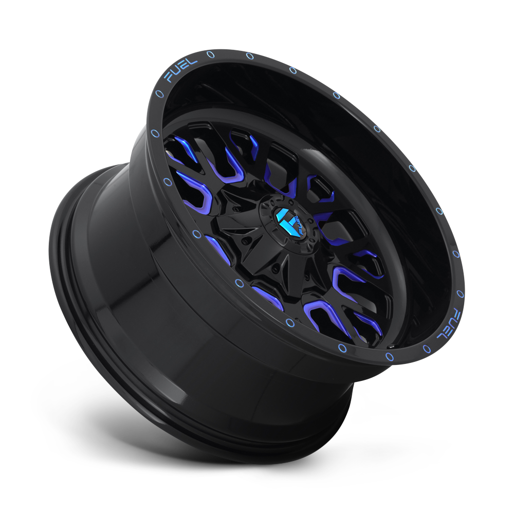 FUEL WHEELS STROKE (GLOSS BLACK BLUE TINTED CLEAR)-Wheels-Fuel Wheels-17" diameter - 17X9 -12mm offset - 5X114.3/5X127 bolt pattern-Black Market UTV