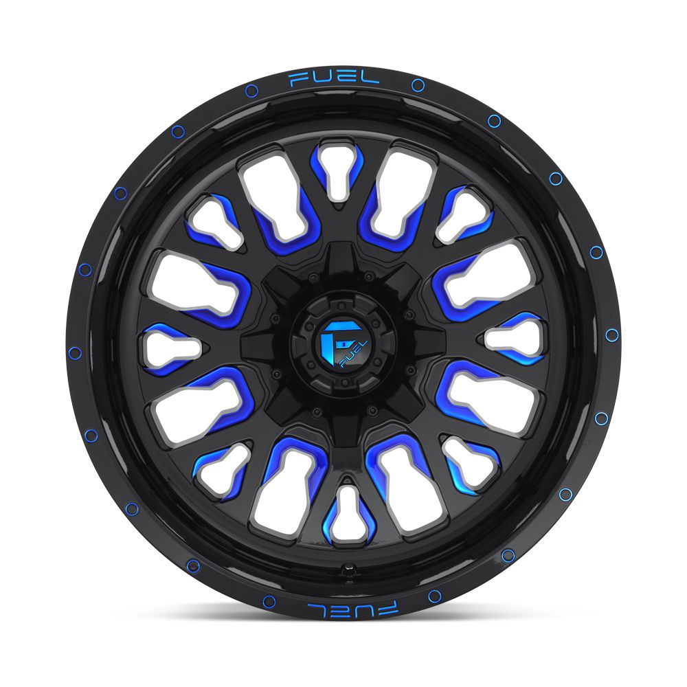 FUEL WHEELS STROKE (GLOSS BLACK BLUE TINTED CLEAR)-Wheels-Fuel Wheels-17&quot; diameter - 17X9 -12mm offset - 5X114.3/5X127 bolt pattern-Black Market UTV