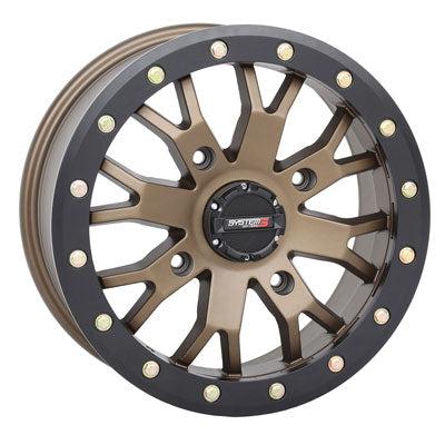 System 3 Off-Road SB-4 Beadlock Wheel-Wheels-System 3-Bronze-Front-14x7 4.0 + 3.0-Black Market UTV