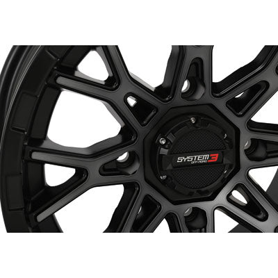 System 3 Off-Road ST-6 Wheel-Wheels-System 3-Black/Machined-Front-14x7 4.0 + 3.0-Black Market UTV