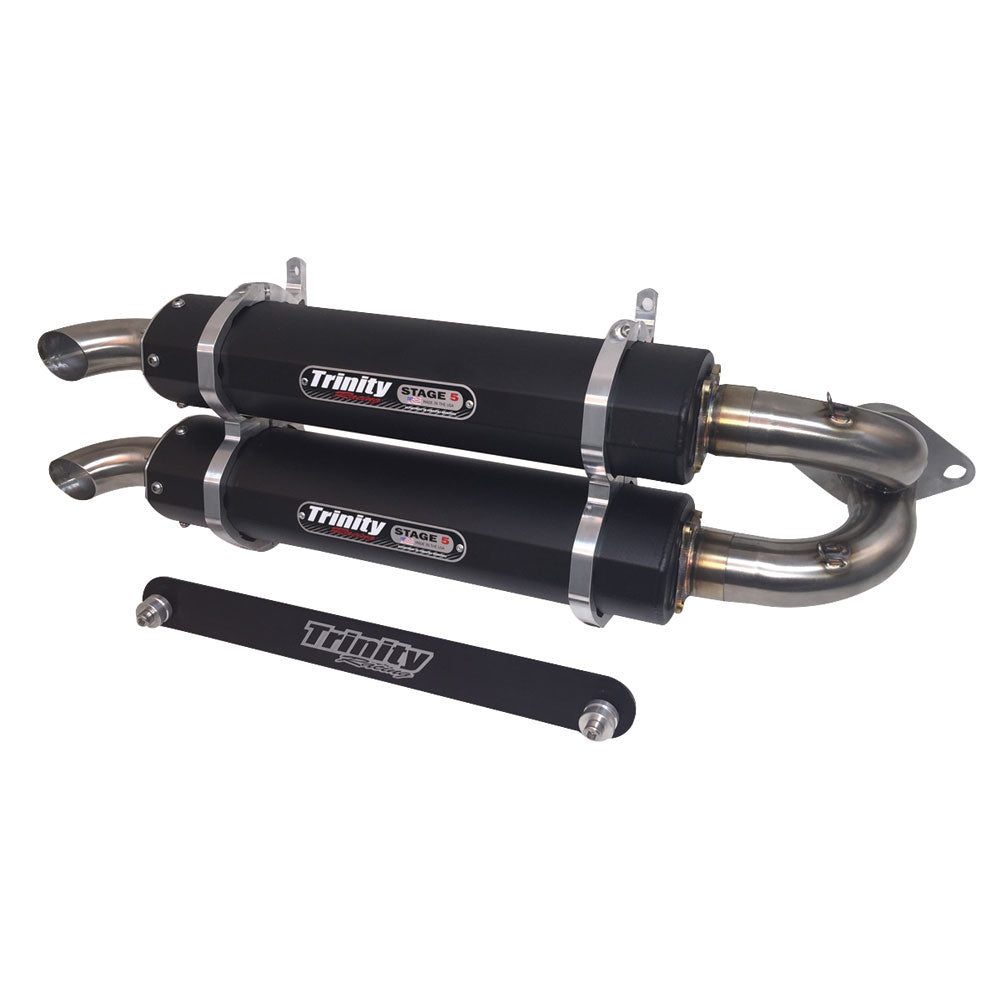 Trinity Racing Stage 5 Dual Exhaust System Black-Exhaust-Trinity Racing-Black-Black Market UTV