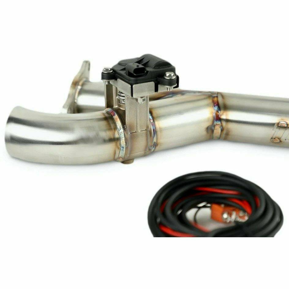 SIDE PIECE HEADER PIPE WITH ELECTRONIC CUTOUT - RZR PRO XP / TURBO R-Stainless Steel-Trinity Racing-Black Market UTV
