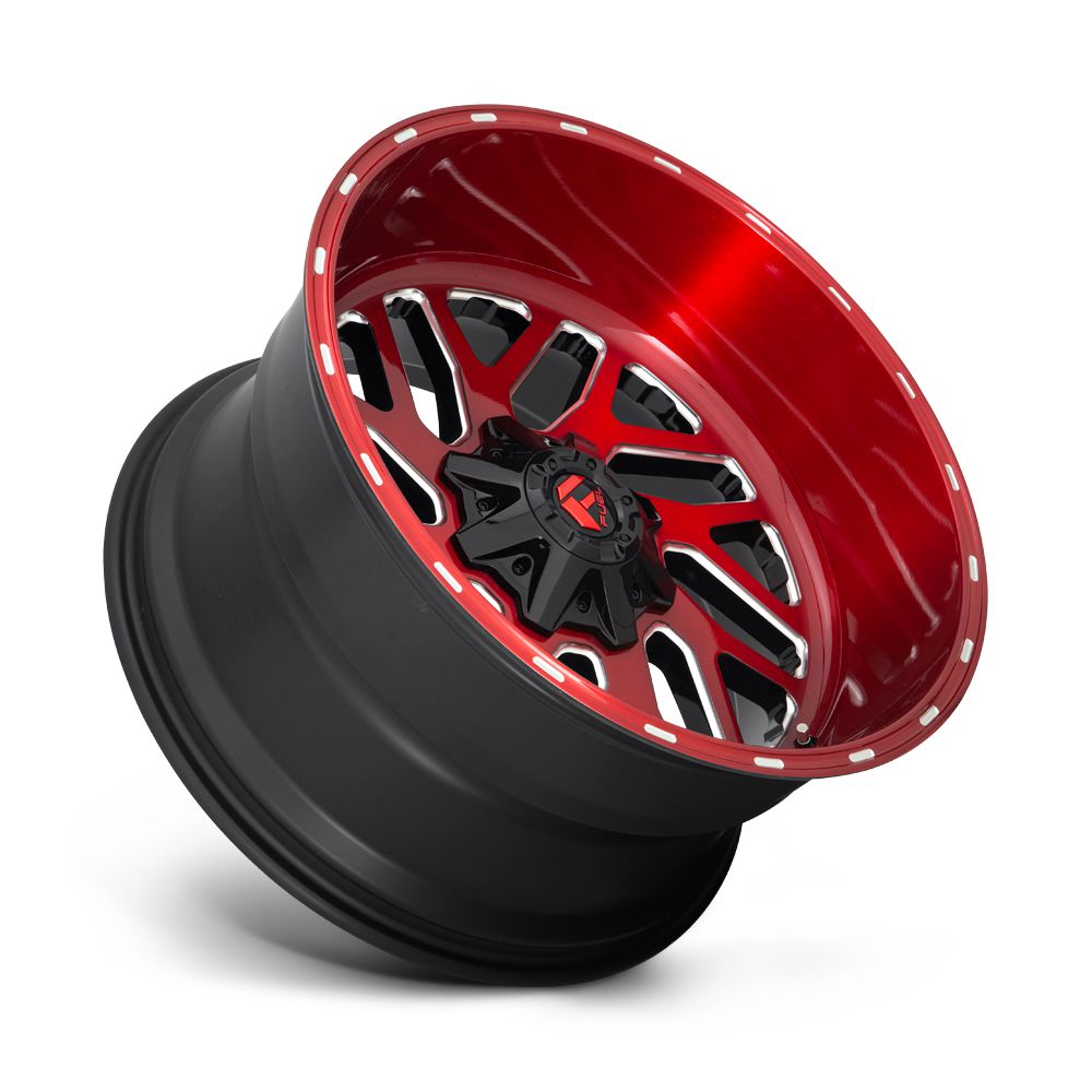 FUEL WHEELS TRITON (CANDY RED MILLED)-Wheels-Fuel Wheels-CANDY RED MILLED-20" diameter - 20X10-19mm offset - 6X135/6X139.7 bolt pattern-Black Market UTV