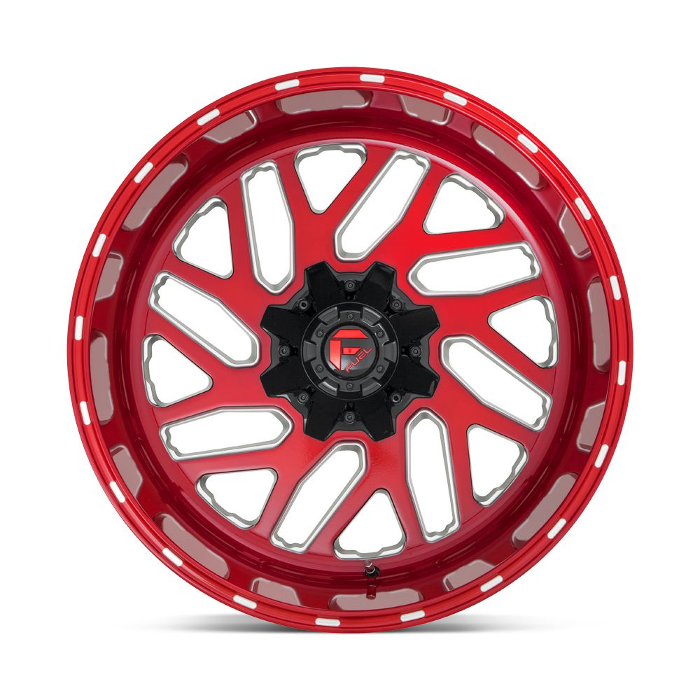 FUEL WHEELS TRITON (CANDY RED MILLED)-Wheels-Fuel Wheels-CANDY RED MILLED-20&quot; diameter - 20X10-19mm offset - 6X135/6X139.7 bolt pattern-Black Market UTV