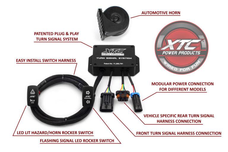 POLARIS RZR XP 1000 (2014) PLUG &amp; PLAY TURN SIGNAL SYSTEM WITH HORN-Lights-XTC-Black Market UTV