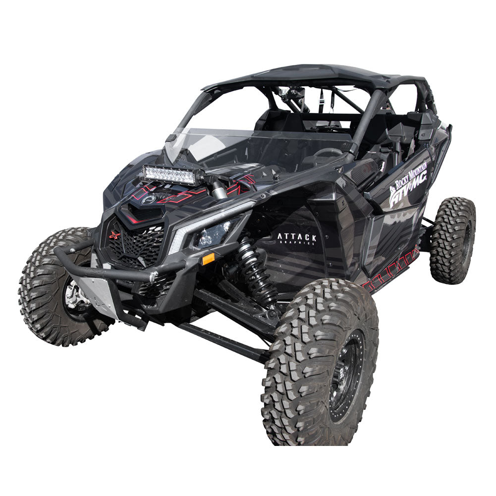 Tusk Removable Half Windshield Clear - Scratch Resistant-Windshield-Tusk-Clear-Black Market UTV