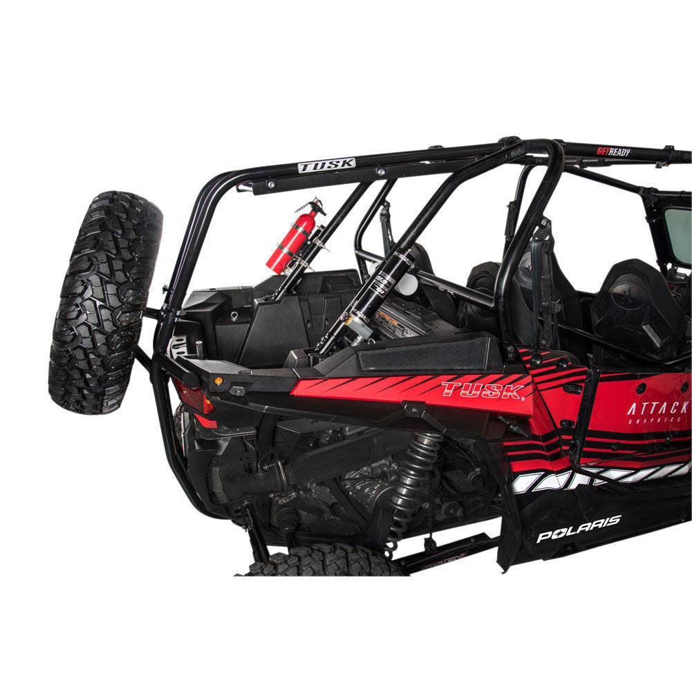 Tusk UTV Rear Bumper, Cargo Rack, and Spare Tire Carrier-Rear Rack-Tusk-Black Market UTV