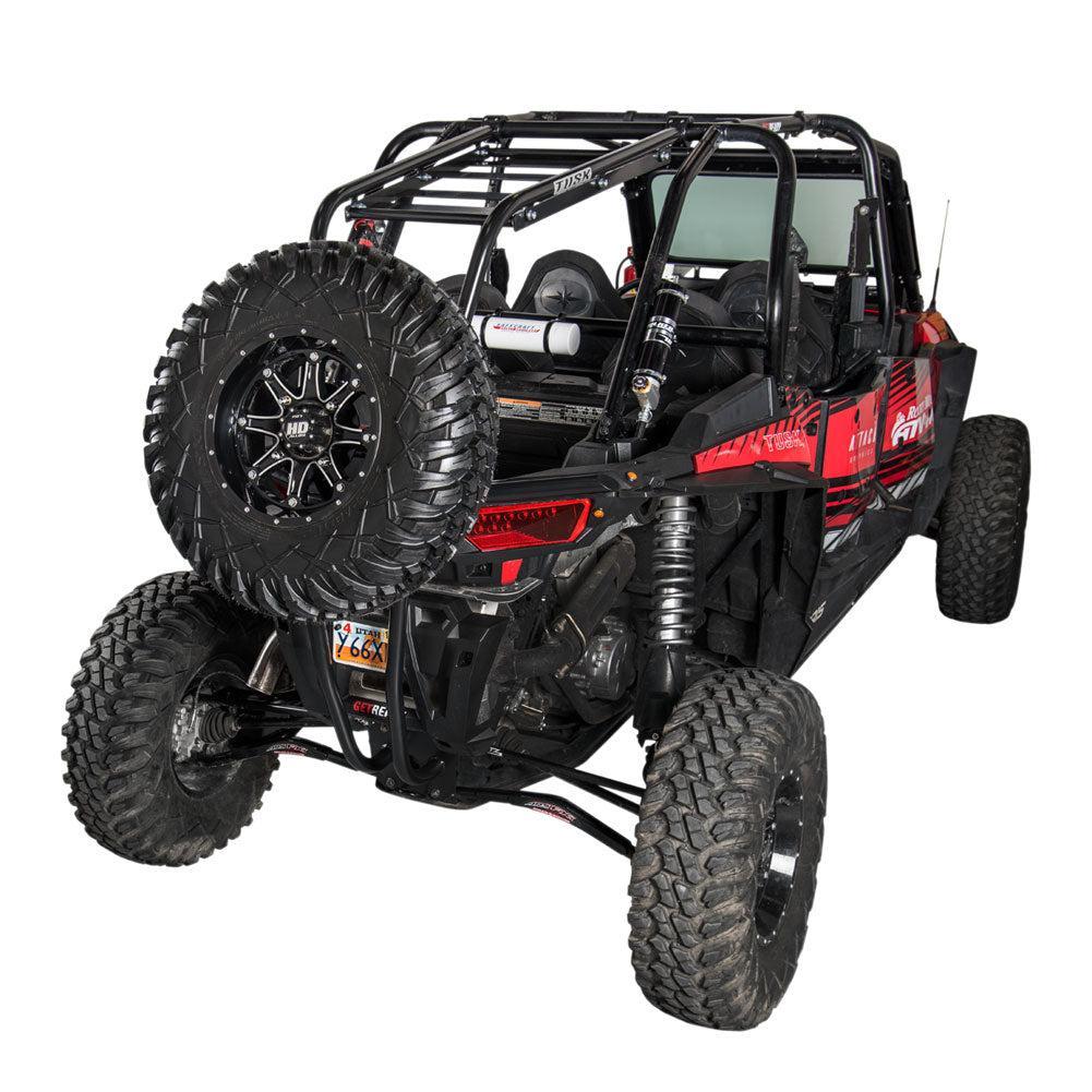 Tusk UTV Rear Bumper, Cargo Rack, and Spare Tire Carrier-Rear Rack-Tusk-Black Market UTV