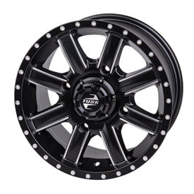 Tusk Cascade Wheel-Wheels-Tusk-Front-Machined/Black-14x7 4.0 + 3.0-Black Market UTV