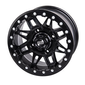 Tusk Wasatch Beadlock Wheel-Wheels-Tusk-Front-Matte Black-14x7 4.0 + 3.0-Black Market UTV