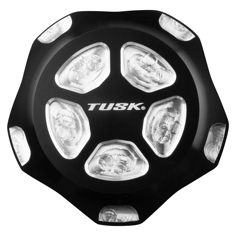 Tusk Billet Aluminum Gas Cap-Gas Caps-Tusk-Black/Silver-Black Market UTV