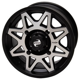 Tusk Tintic Wheel-Wheels-Tusk-Front-Machined/Black-14x7 5.0 + 2.0-Black Market UTV