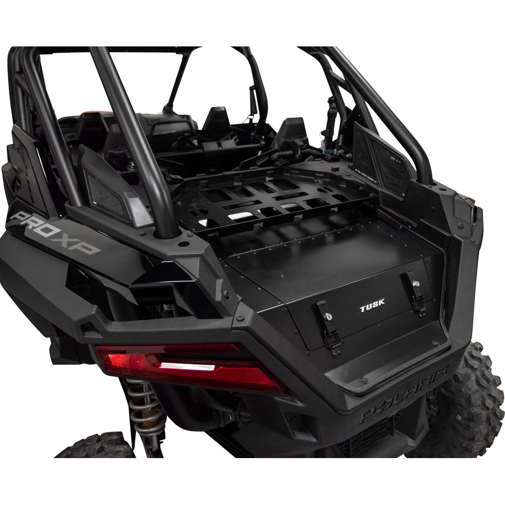 Tusk Cargo Hatch with Top Rack Black Powder Coated-Cargo Kit-Tusk-Black Market UTV
