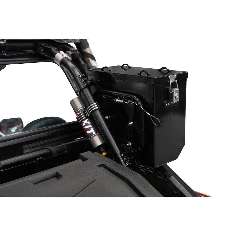 Tusk UTV Quick Release Cargo System - Cage Mounted Medium Box Left &amp; Right Pair Black-storage bag-TUSK-Black Market UTV